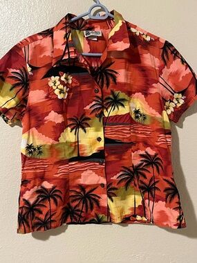 Vintage Aloha Republic Hawaiian Shirt Size M Made in Hawaii USA Tropical Shirt